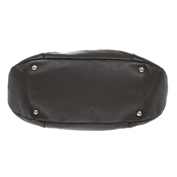 SALVATORE FERRAGAMO Logo Gancini Shoulder Hand Bag Leather Brown - Picture 5 of 16